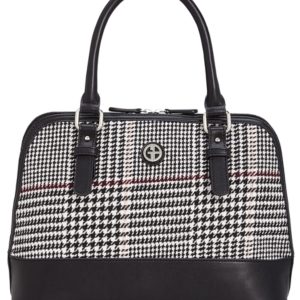 Giani Bernini Woven Plaid Dome Satchel, Created for Macy's