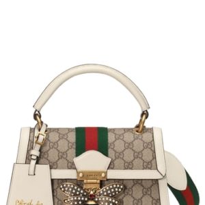 Gucci Queen Margaret Gg Top Handle Satchel - Beige