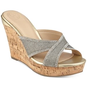 Guess Eleonora Platform Wedge Slide Sandals Women's Shoes