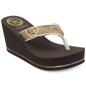 Guess Sarraly Eva Logo Wedge Sandals Women's Shoes