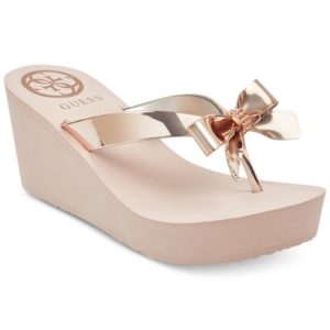 Guess Women's Siarra Flip-Flop Wedge Sandals Women's Shoes