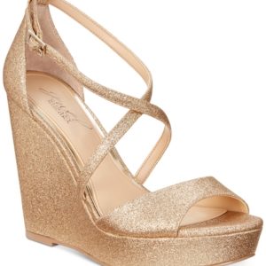 Jewel Badgley Mischka Averie Evening Wedge Sandals Women's Shoes