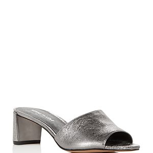 Kenneth Cole Women's Nash Leather Mid-Heel Slide Sandals