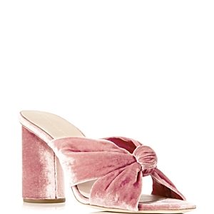 Loeffler Randall Coco Velvet High-Heel Slide Sandals