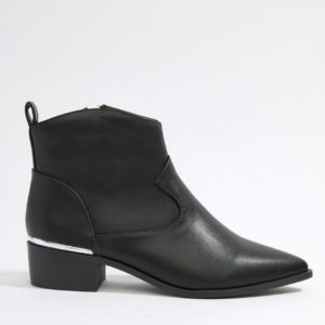 Lonodon Rebel Clean Western Ankle Boots - Black