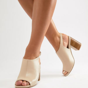 Park Lane Wide Fit Block Heeled Sandals - Beige