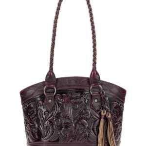 Patricia Nash Burnished Tooled Zorita Satchel