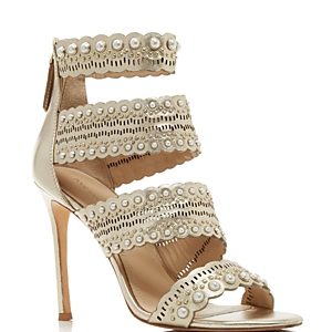 Pour La Victoire Women's Ellura Embellished Leather High-Heel Sandals