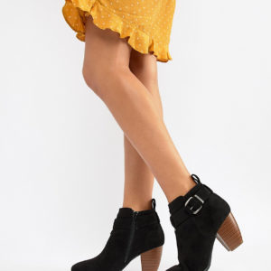 QUPID Mid Ankle Boots - Black