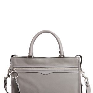 Rebecca Minkoff Bedford Zip Leather Satchel - Grey