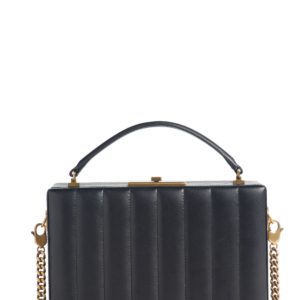 Saint Laurent Nan Quilted Leather Frame Bag - Black