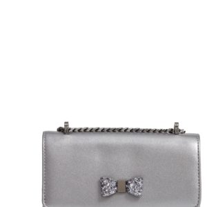 Ted Baker London Lotiiee Bow Convertible Leather Bag - Grey