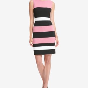 Tommy Hilfiger Striped Scuba Sheath Dress