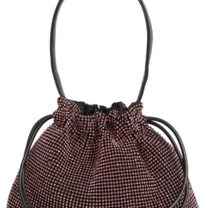 Topshop Dina Diamante Drawstring Bag - Black