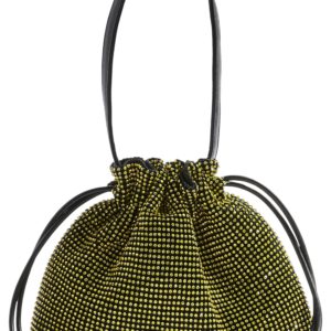 Topshop Dina Diamante Drawstring Bag - Yellow