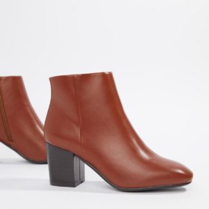 Truffle Collection Block Heel Ankle Boots - Brown