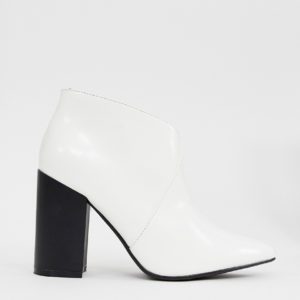 Truffle Collection Heeled Ankle Boots - White