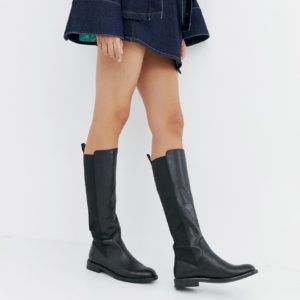 Vagabond Amina black leather knee high boots - Black