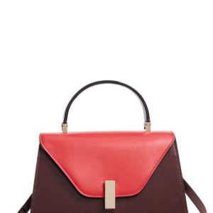 Valextra Iside Medium Colorblock Leather Top Handle Bag - Pink