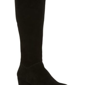 Women's Chocolat Blu Yiga Knee High Wedge Boot, Size 6 M - Black