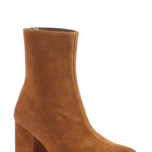 Women's Free People Cecile Block Heel Bootie, Size 10US / 40EU - Brown