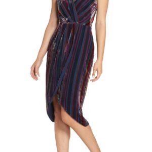 Women's Harlyn Stripe Velvet Cocktail Sheath