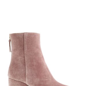 Women's J.crew Sadie Velvet Ankle Bootie, Size 5 M - Pink