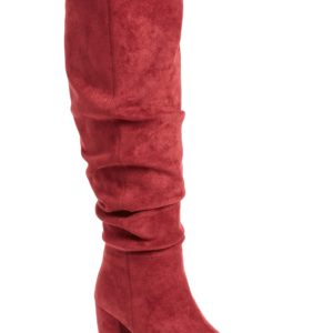 Women's Jeffrey Campbell Final Slouch Over The Knee Boot, Size 5.5 M - Burgundy