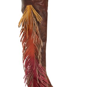 Women's Lane Boots Fringe Over The Knee Western Boot, Size 10 M - Brown