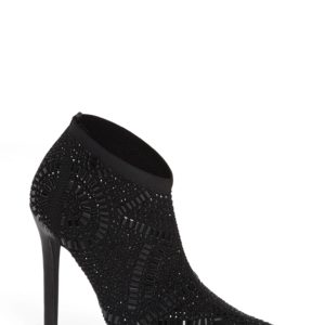 Women's Lauren Lorraine Sarah Crystal Embellished Bootie, Size 5.5 M - Black