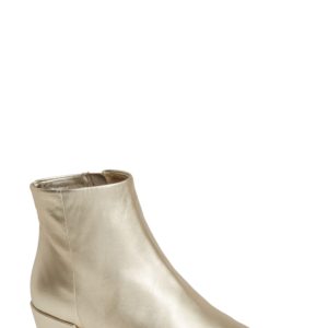 Women's Linea Paolo Rhys Pointy Toe Bootie, Size 5.5 M - Metallic