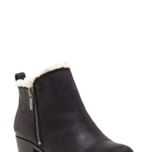 Women's Lucky Brand Basel Faux Fur Lining Bootie, Size 9 M - Black