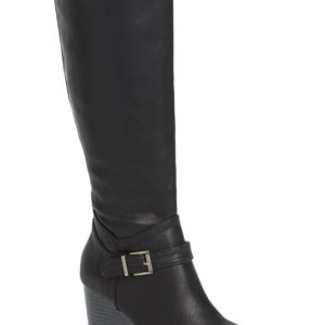 Women's Mia Claretta Knee High Wedge Boot, Size 6 M - Black