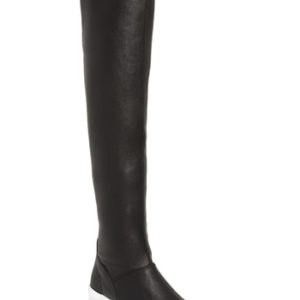 Women's Michael Michael Kors Tipton Wedge Over The Knee Rain Boot, Size 5.5 M - Black