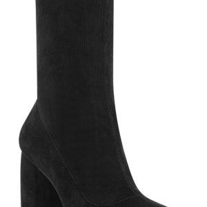 Women's Nine West Cal Stretch Corduroy Bootie, Size 6 M - Black