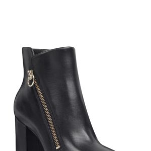 Women's Nine West Russity Angle Zip Bootie, Size 6 M - Black