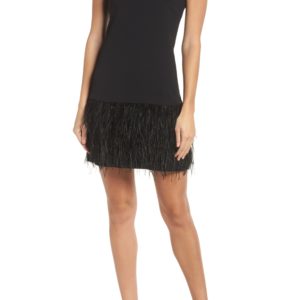 Women's Sam Edelman Feather Hem Sheath Dress