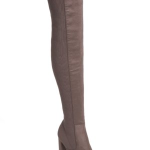 Women's Steve Madden Essence Over The Knee Stretch Boot, Size 5.5 M - Grey