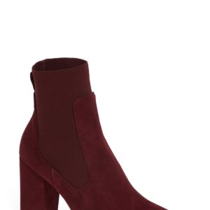 Women's Steve Madden Richter Chelsea Sock Bootie, Size 5.5 M - Burgundy