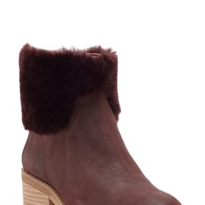 Women's Tarina Genuine Shearling Cuff Bootie, Size 5 M - Purple