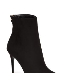 Women's Topshop Ella Heeled Bootie, Size 10.5US / 41EU M - Black