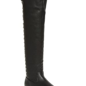 Women's Very Volatile Akita Studded Over The Knee Boot, Size 6 M - Black